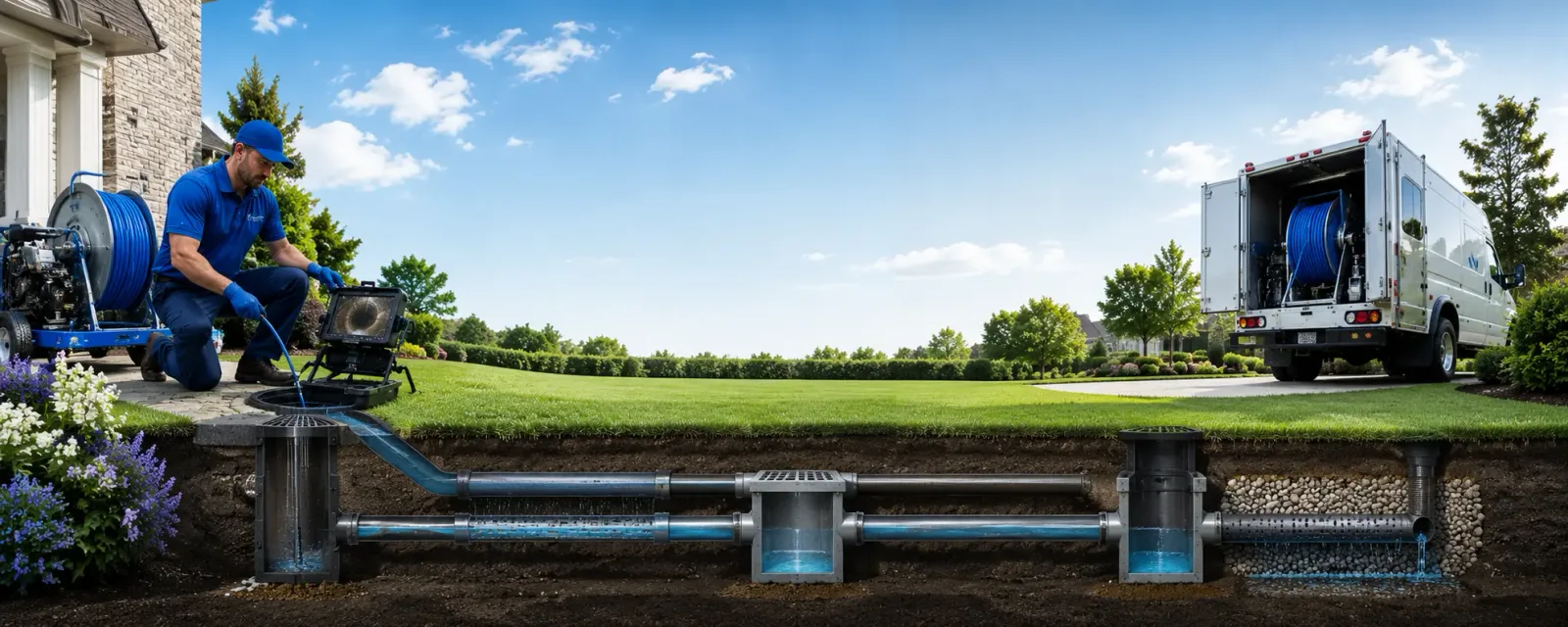 Outdoor drain cleaning information for Troy, IL
